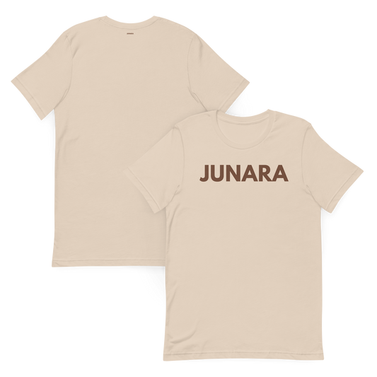 JUNARA Signature Tee — Soft Cream